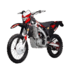 A picture of a red and black MXR250E motorcycle facing front left diagonally