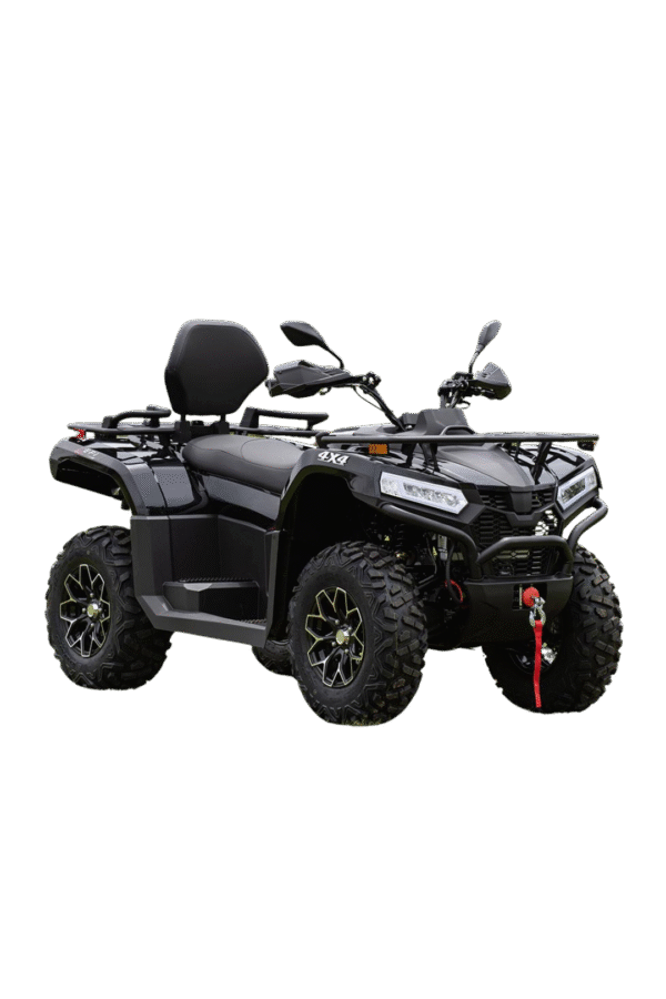 A picture of a black coloured HYPE-R ATV450 Type T3B facing front right diagonally