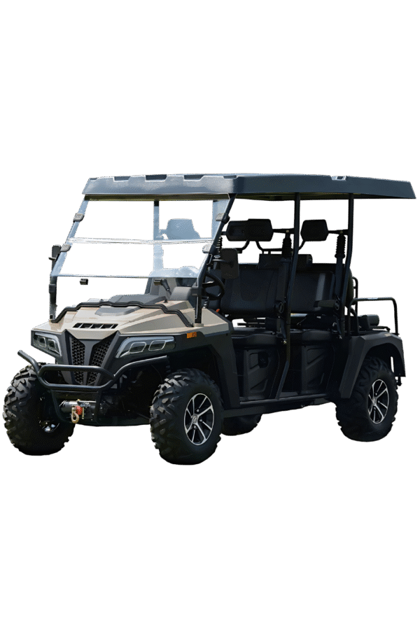 A picture of a grey coloured 4x4 G450X UTV facing front left diagonally