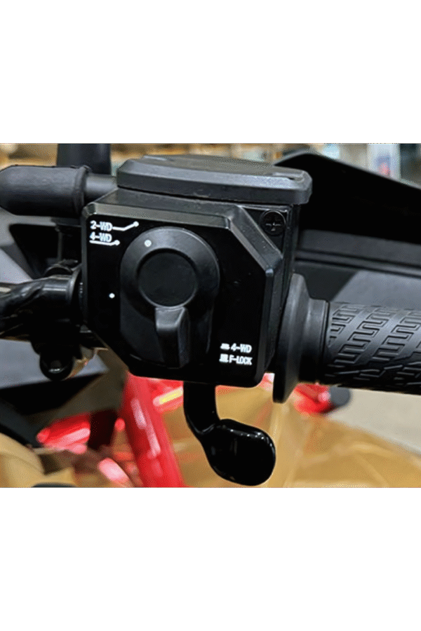 An image of a differential lock settings on the steering wheel of a HYPE-R Mud Pro 1000cc ATV
