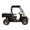 A picture of a camouflage coloured 4x4 UTV450 facing right (profile)