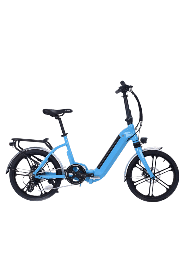SIGMA FF2 Foldable E-Bike standing sideways facing right By: HYPE-R