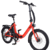 A picture of a red coloured SIGMA FF3 Foldable E-Bike facing front right diagonally